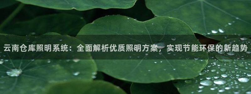 千亿国际服:云南仓库照明系统:全面解析优质照明方案,实现节能环保的新趋势